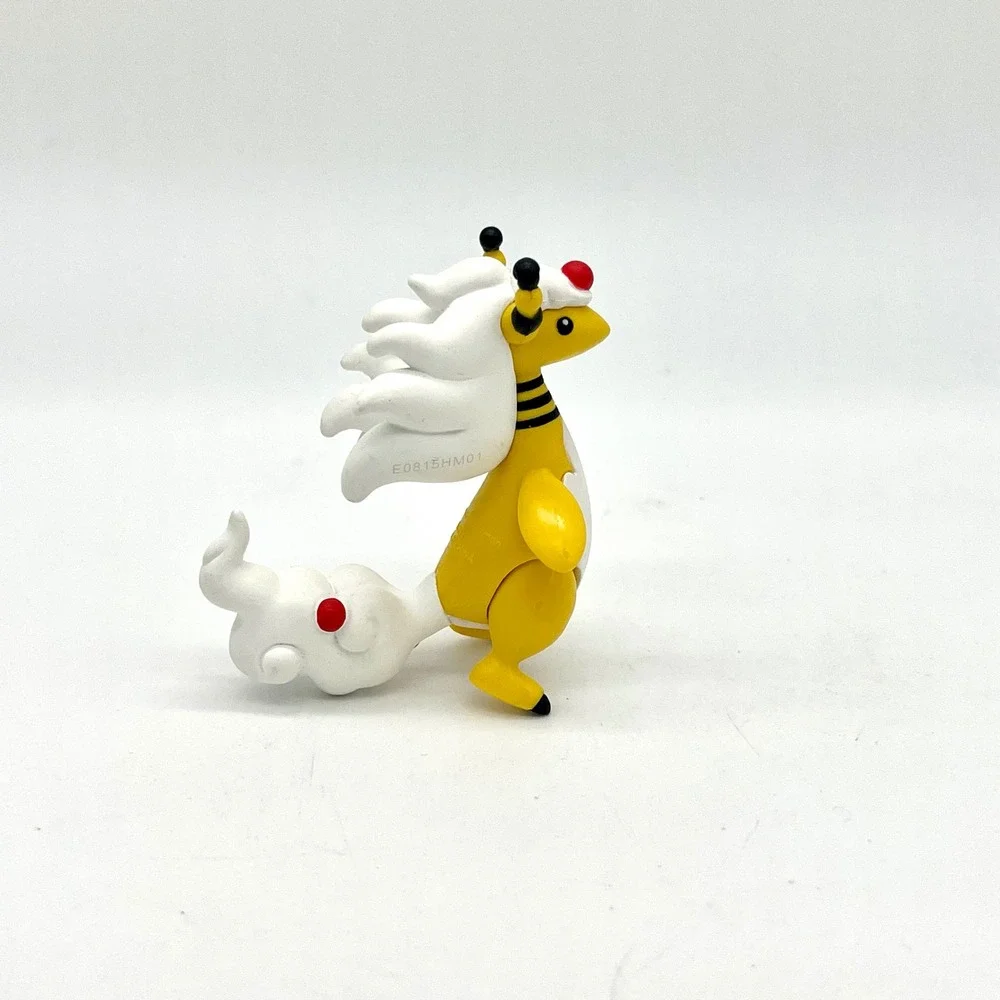 Tomy Mega‎ Ampharos Pokemon Figure Toy Collectible Anime Yellow White